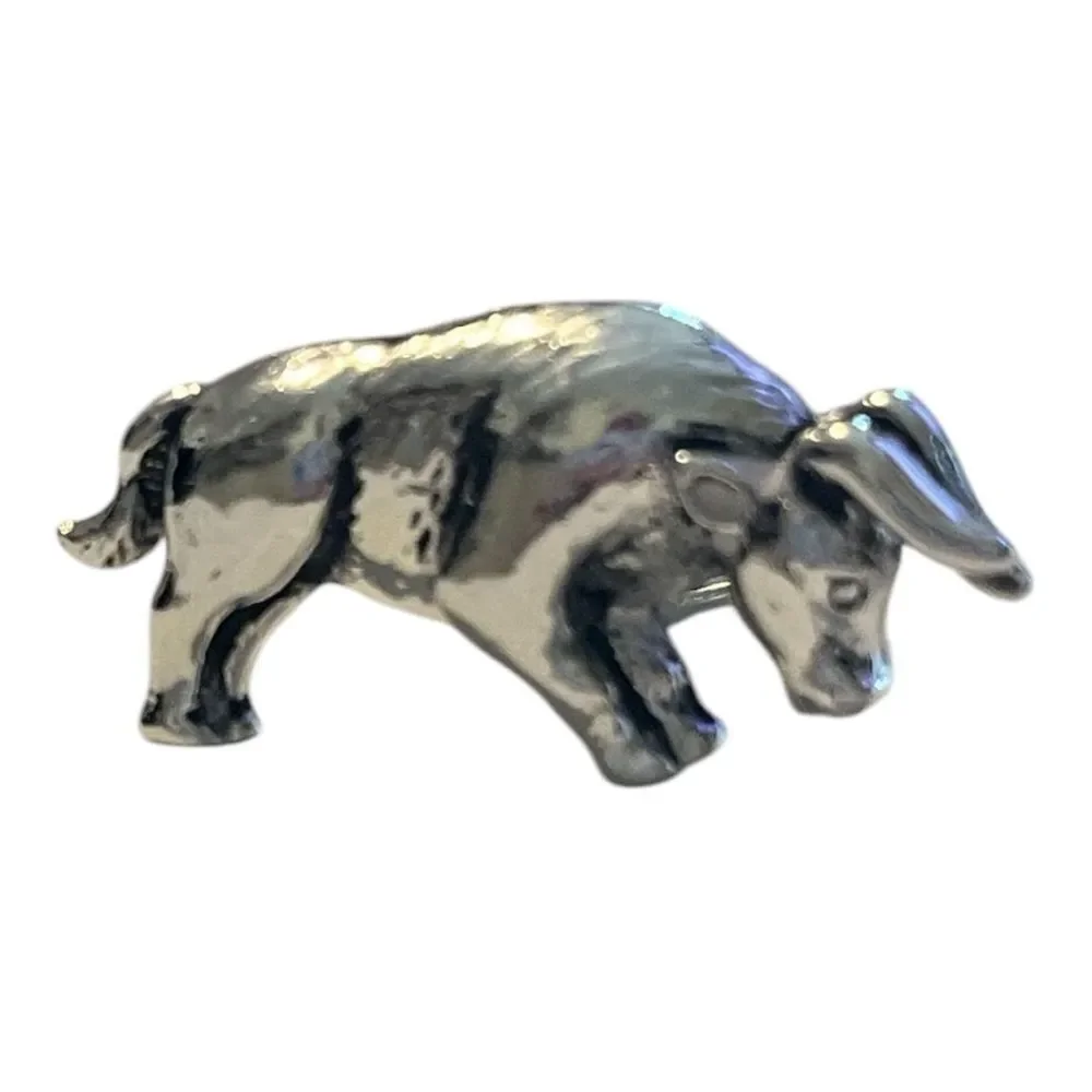 MEN'S DOLAN & BULLOCK STERLING SILVER BULL & BEAR CUFFLINK SET -NWOT-
